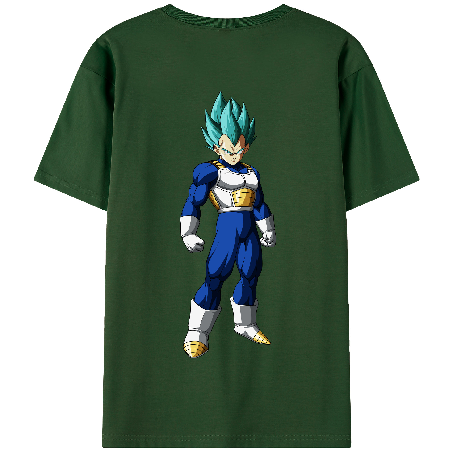 （画像用） ドラゴンボール ベジータ四世（Bejīta Yonsei）DRAGON BALL Vegeta IV 綿100％半袖Tシャツ（背面プリント）
